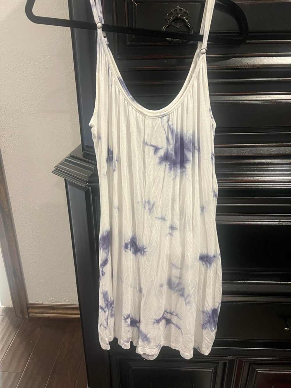Z Supply White and Navy Tie-Dye Romper